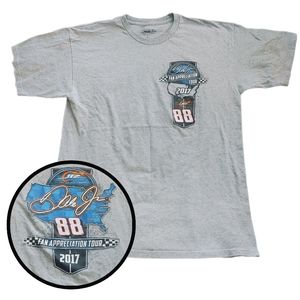 Dale Jr 88 Fan Appreciation Tour 2017 Gray Graphic T-Shirt size Large